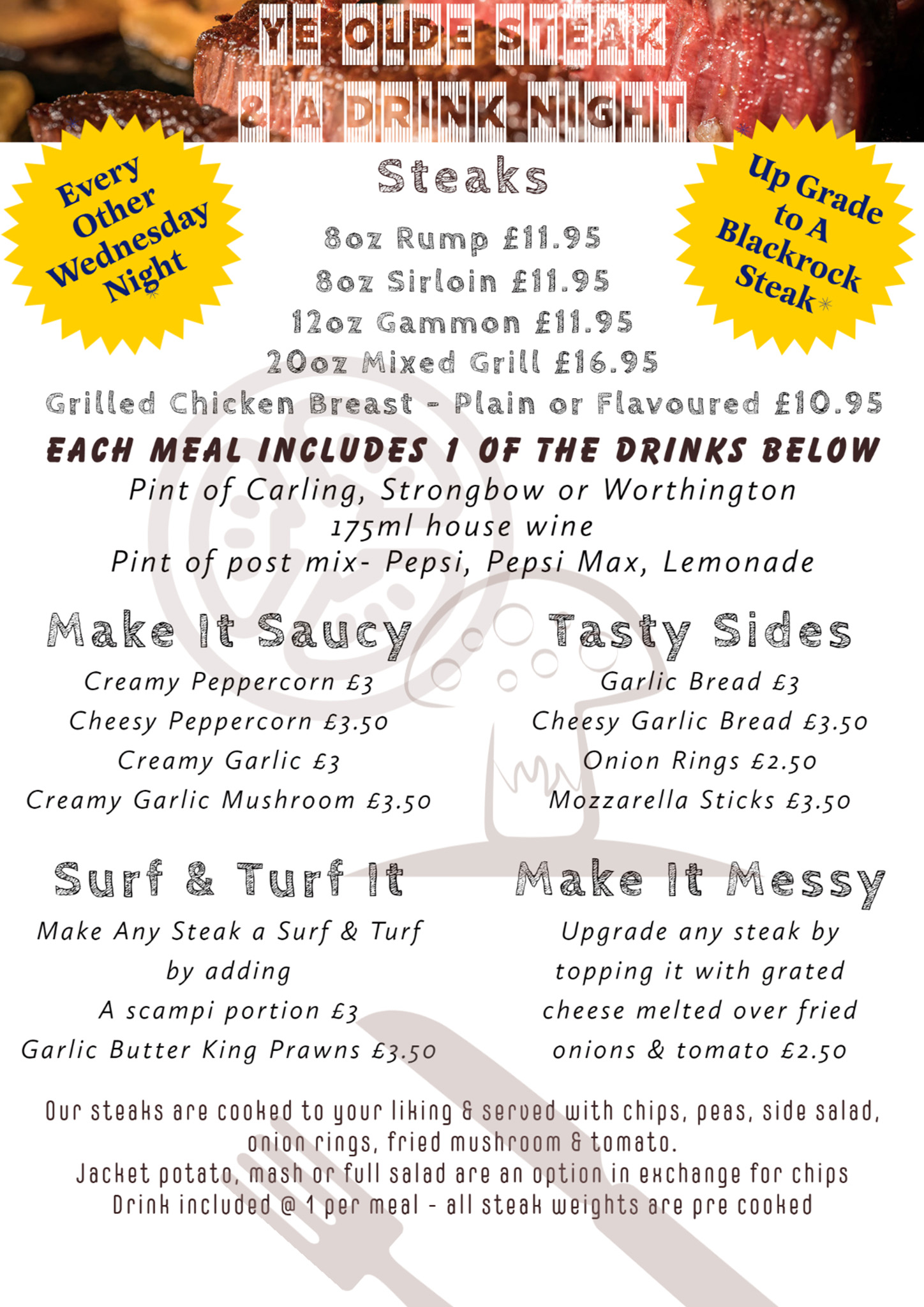 Ye Olde Royal Oak menu, page 10 of 10