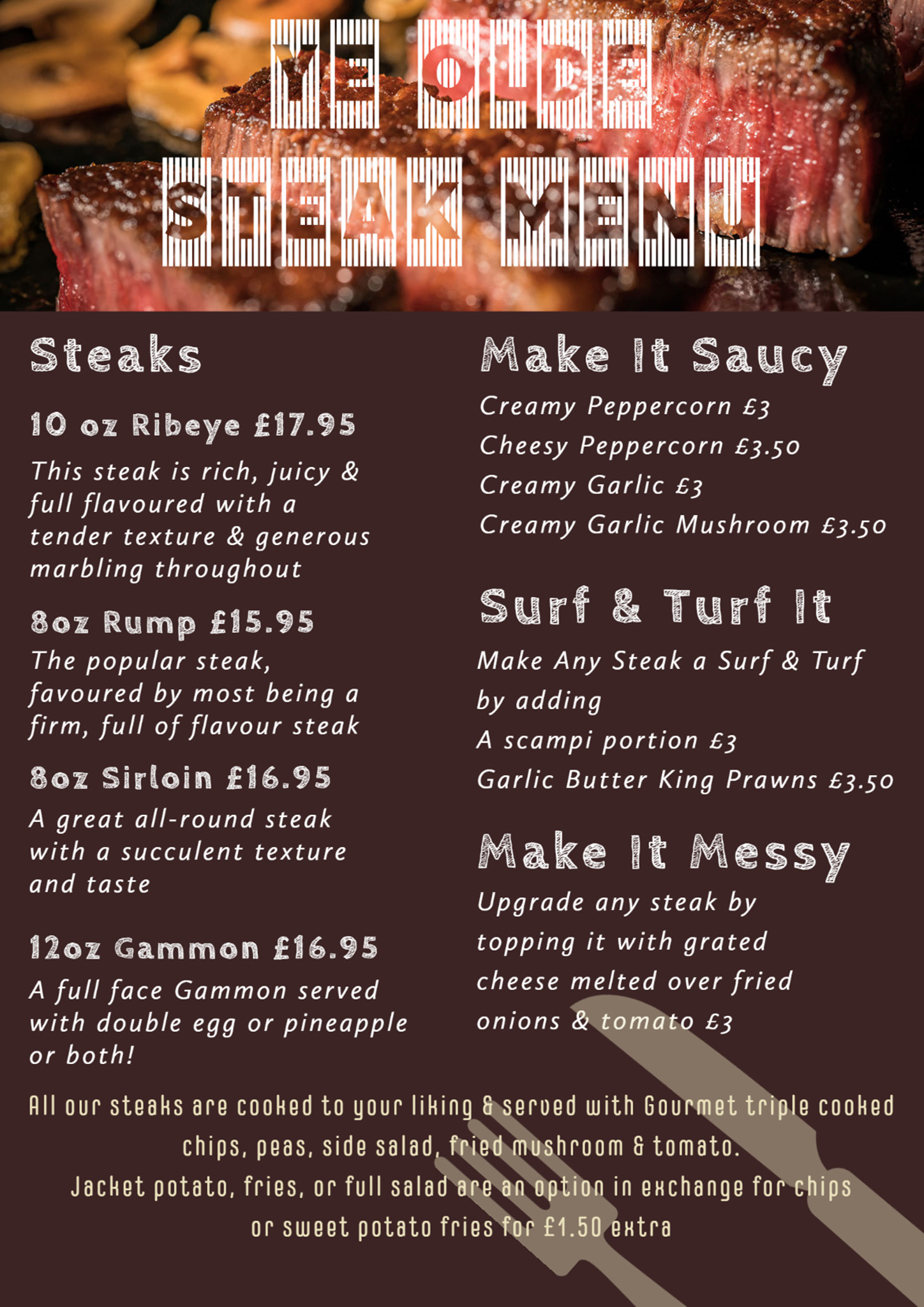 Ye Olde Royal Oak menu, page 5 of 10