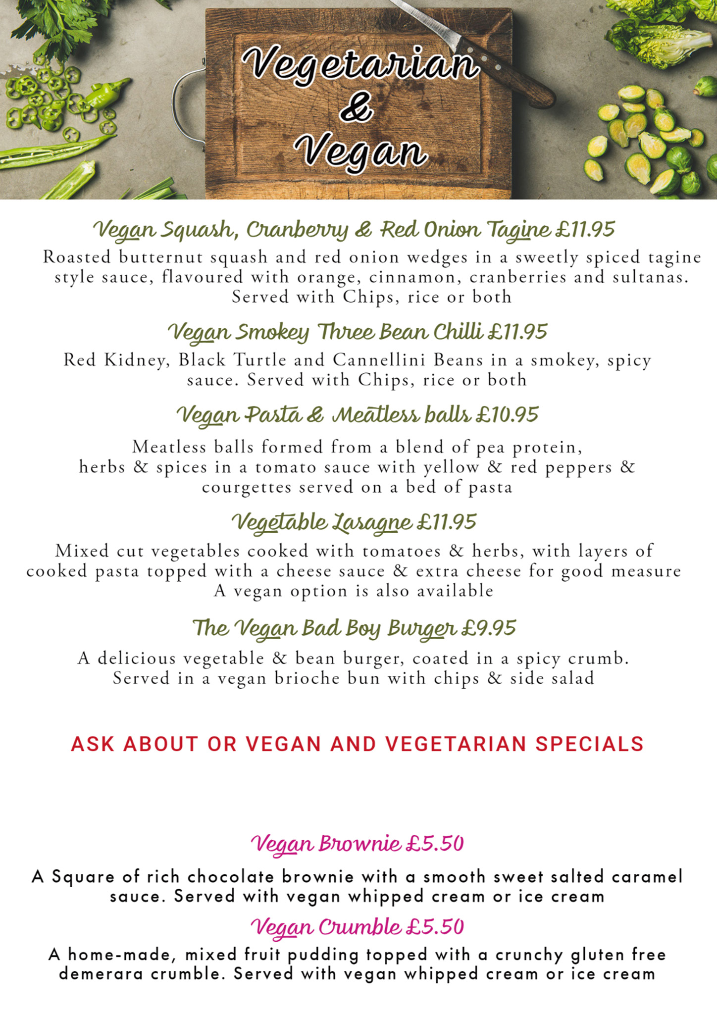Ye Olde Royal Oak menu, page 6 of 10